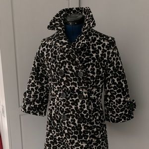 Forever 21 fitted and detailed Animal Print Coat